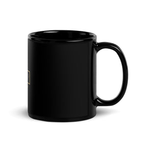 First Cup Coffee Black Glossy Mug
