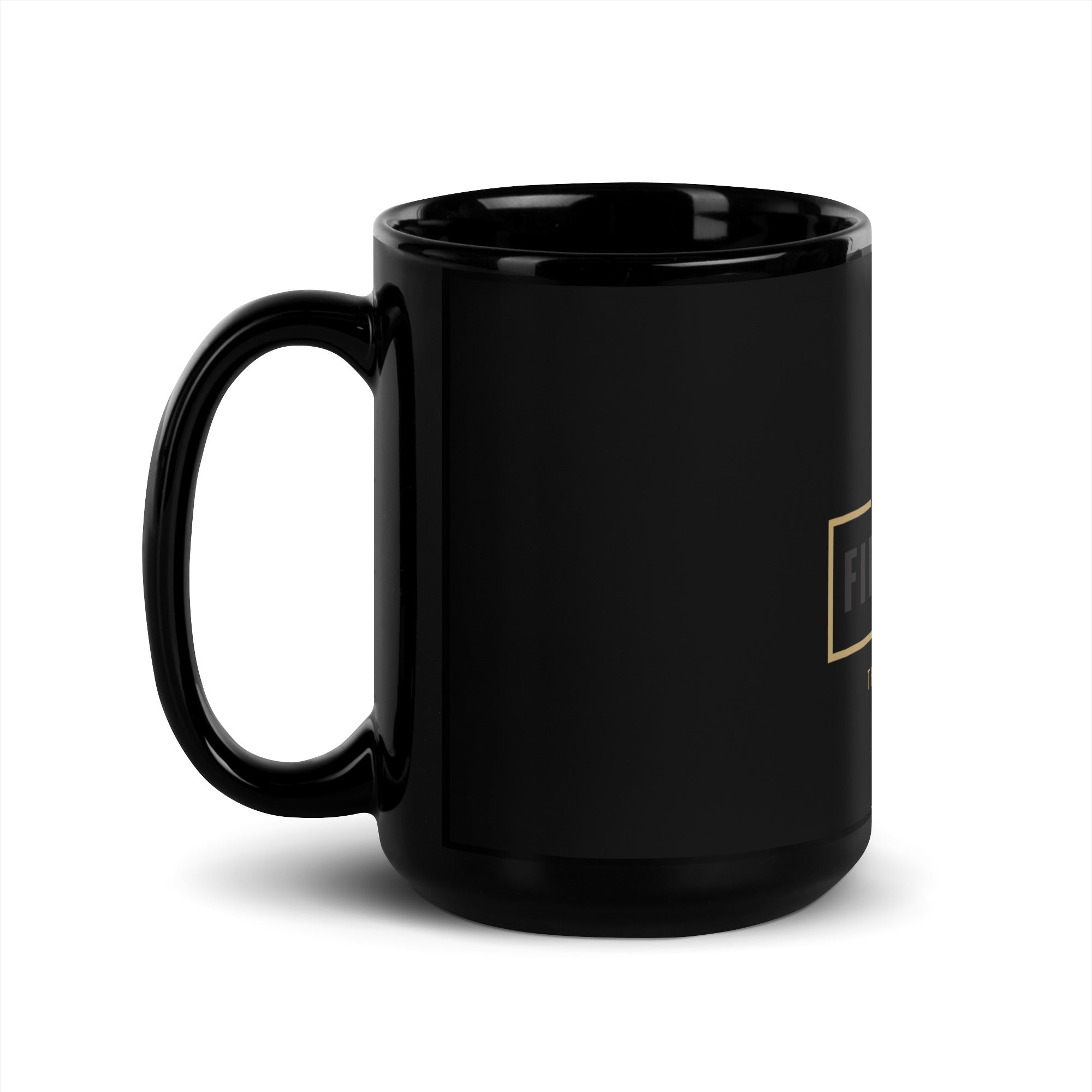 First Cup Coffee Black Glossy Mug